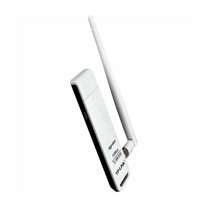 NIC TP-Link TL-WN722N, USB 2.0 Adapter, 2,4GHz High Gain Wireless N 150Mbps, Detachable Omni Directional Antenna 1 x 4dBi (RP-SMA)