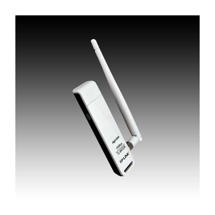 NIC TP-Link TL-WN722N, USB 2.0 Adapter, 2,4GHz High Gain Wireless N 150Mbps, Detachable Omni Directional Antenna 1 x 4dBi (RP-SMA)