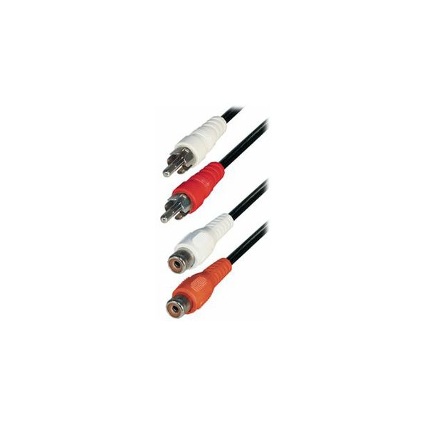 Transmedia 2x RCA-plug - 2x RCA-jack, 5m