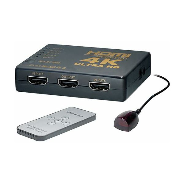 Transmedia 5-way HDMI Switch 4K@30Hz