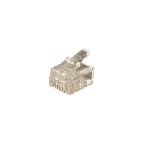 Transmedia RJ11 Plug Western 6 4-p round