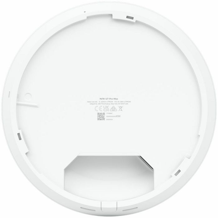 Ubiquiti U7-Pro-Max Ceiling-mounted WiFi 7 AP with 8 spatial streams, 6 GHz support, and a dedicated spectral scanning engine for interference-free WiFi in demanding, large-scale environments