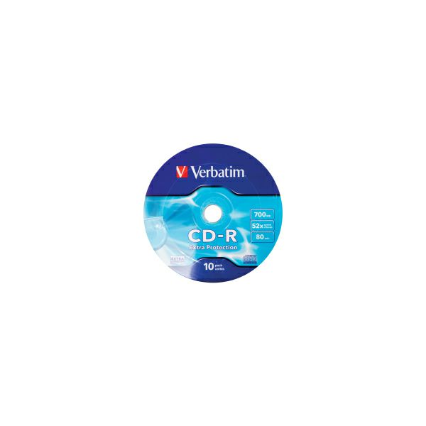 CD-R Verbatim 700MB 52× DataLife Wagon Wheel 10 pack EP