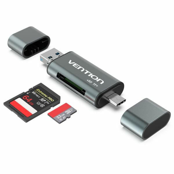 Vention USB3.0 Multi-function Card Reader Gray