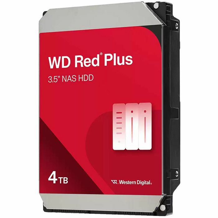 HDD NAS WD Red Plus (3.5, 4TB, 512MB, 5400 RPM, SATA 6 Gb/s)