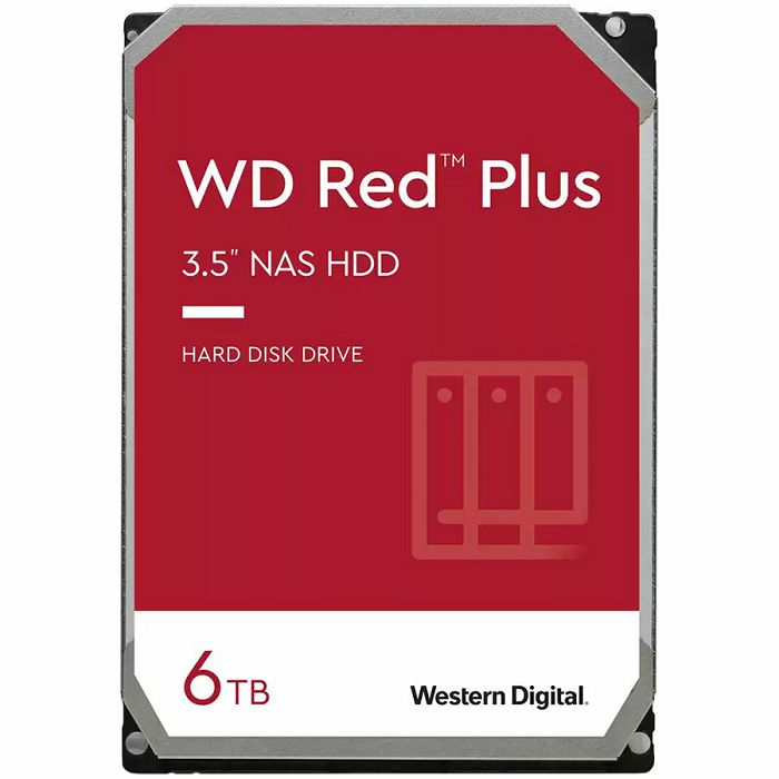 HDD NAS WD Red Plus (3.5, 6TB, 256MB, 5400 RPM, SATA 6 Gb/s)