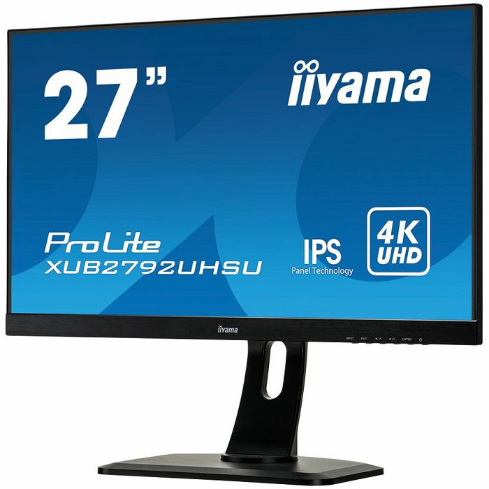 IIYAMA Prolite XUB2792UHSU-B6 Business Monitor - 68.5 cm (27), 4K UHD (3840x2160), IPS LED, 60Hz, 4ms, 350 cd/m², matte / black