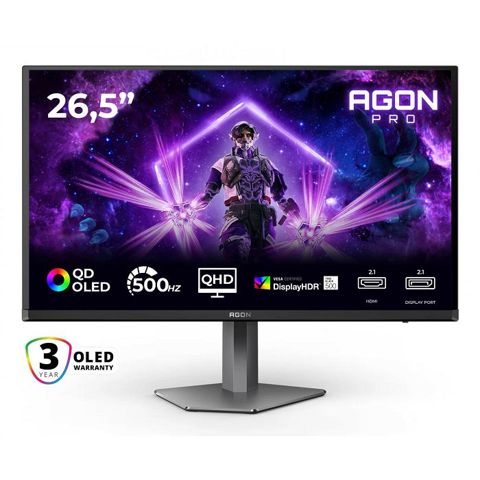 AGON AG276QKD2 27", QD-OLED, 2XHDMI, 2xDP, 500Hz