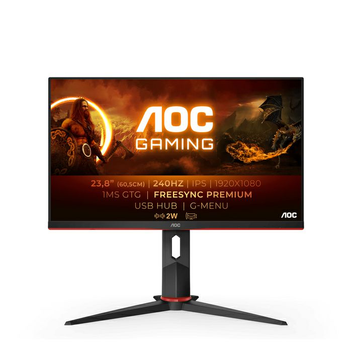 AOC LED 24", 24G2ZU, VGA, DP, 2xHDMI, 240Hz