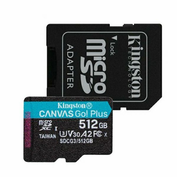 Kingston microSDXC, Select plus Go,R170/W90, 512GB