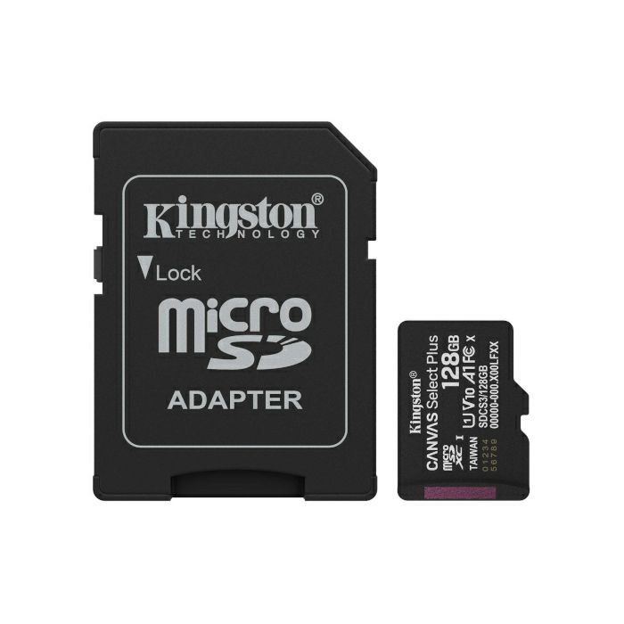 Kingston microSD, Canvas Select Plus, R150, 128GB