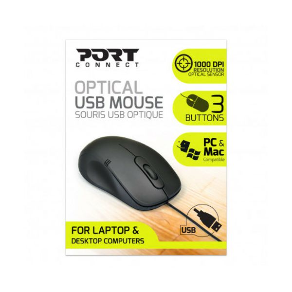 Port miš OFFICE BUDGET - PRO, crni