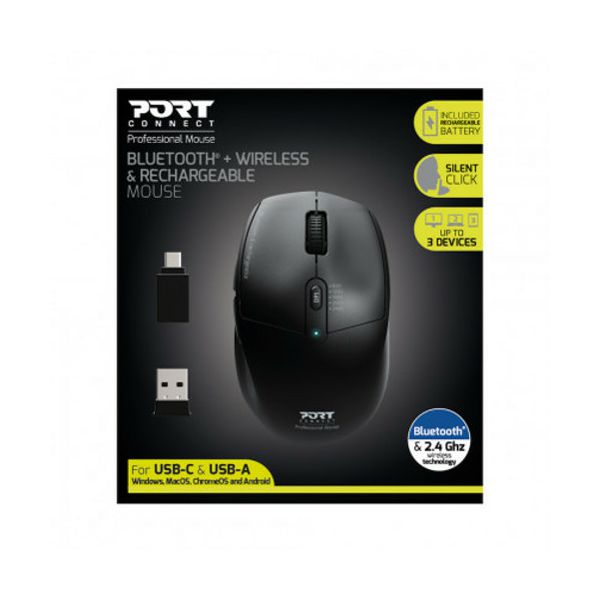 Port miš OFFICE PRO punjivi BLUETOOTH COMBO, crni