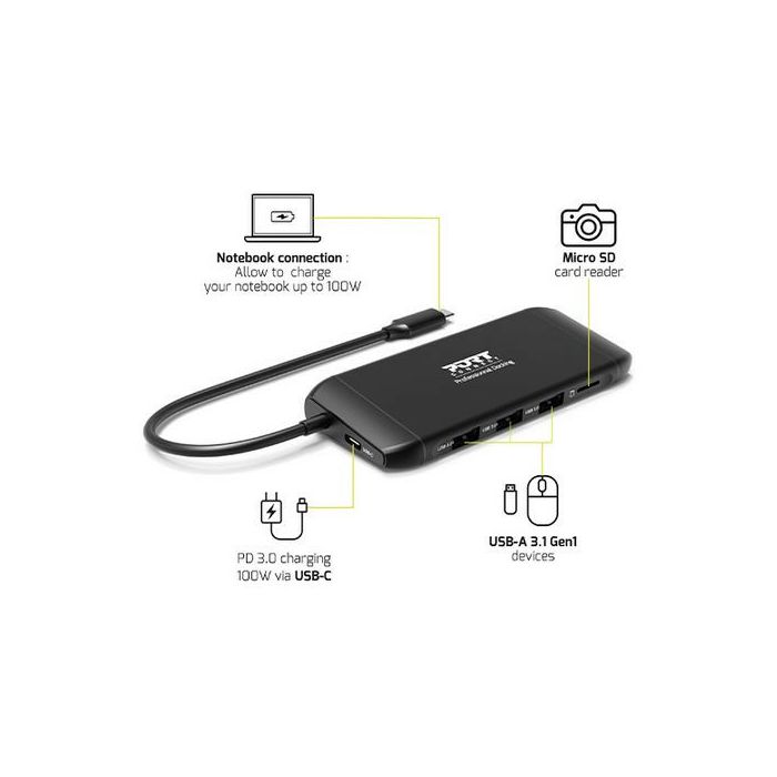 Port docking travel  USB-C,1x4K ili 2xFHD, do 100W