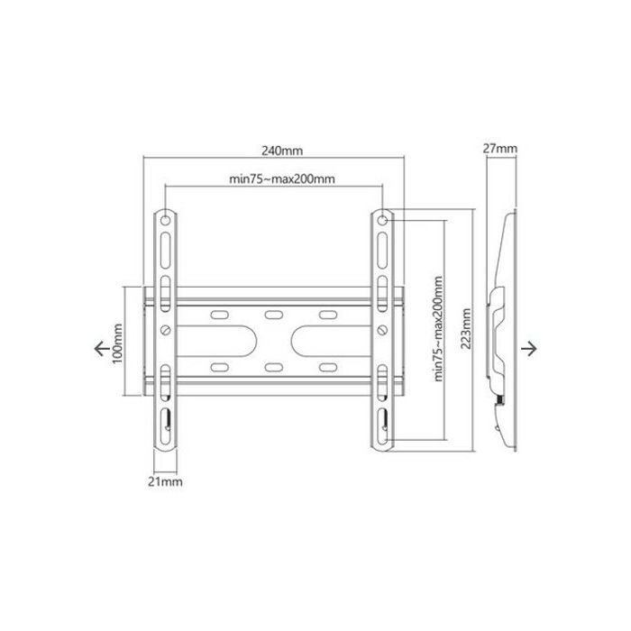 SBOX zidni stalak za TV 23”-43” , do 45 kg