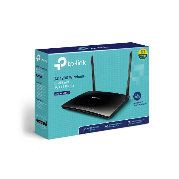 TP-Link Archer MR400, 4G LTE router, SIM