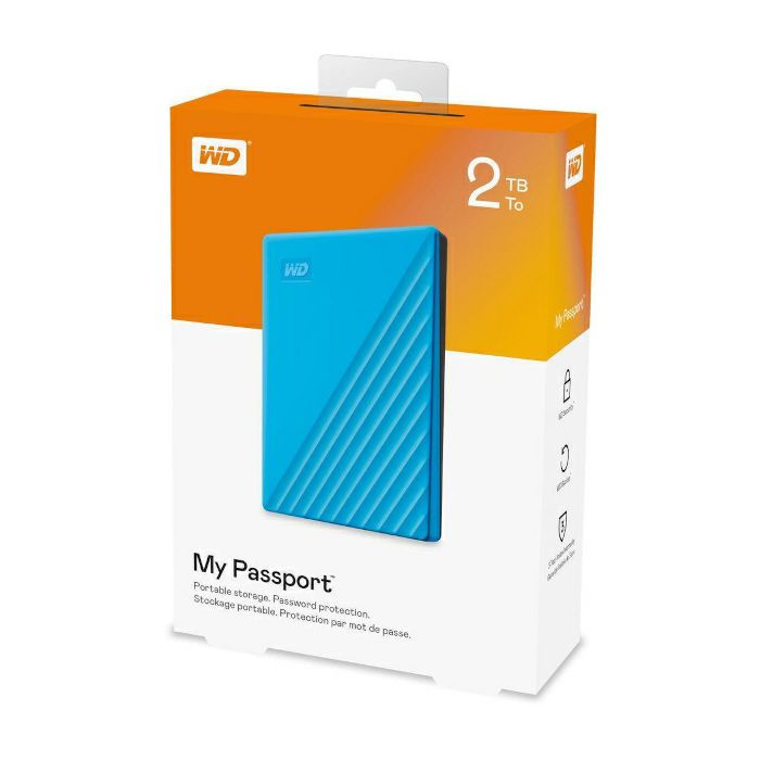 WD Passport 2TB Portable, USB 3.0 Plavi